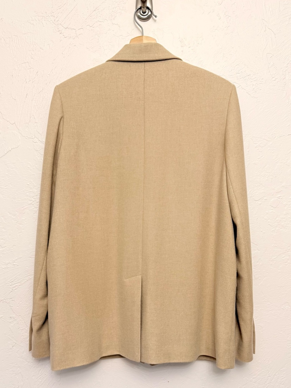 Vince Viscose Wool Blend Single Button Notched Lapel Blazer Jacket Tan Camel 12 - Picture 2 of 9